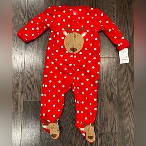 Size 6 month fleece onesie NWT